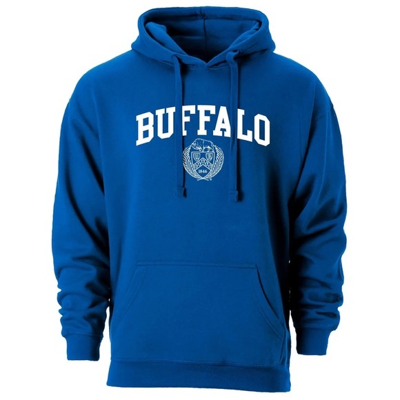 University at Buffalo Heritage Hooded Sweatshirt (Royal Blue) Size Large - Picture 1 of 7